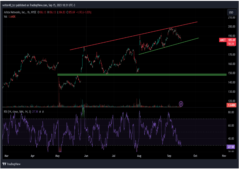 Arista Network (ANET): can it bounce from the support 